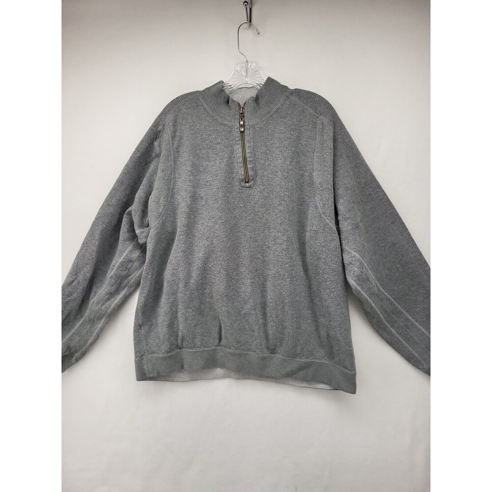 TOMMY BAHAMA MENS SWEATER GRAY SIZE X-LARGE XL PULLOVER CASUAL SHIRT MARLIN LOGO